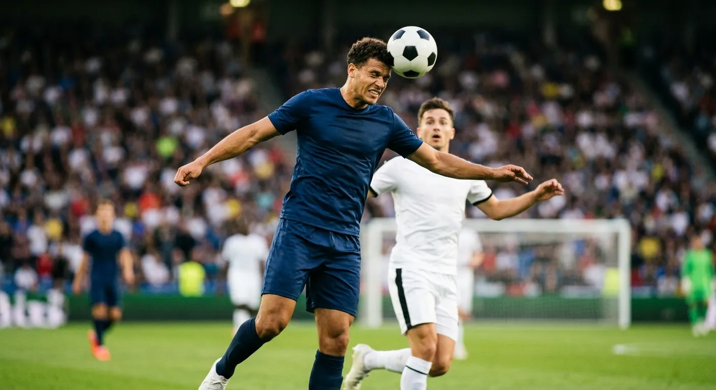 Innenverteidiger klärt den Ball vor dem eigenen Strafraum gegen einen anlaufenden Stürmer